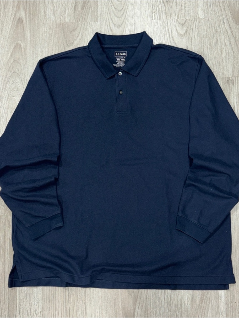 L.L.Bean Long Sleeve Polo Shirt Mens XXL Navy Blue Traditional Fit
Cotton Casual